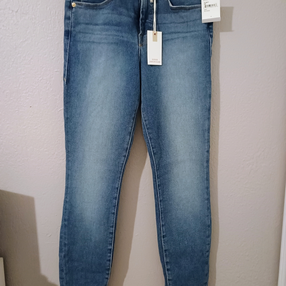 Good American Blue Skinny Jeans Medium Wash